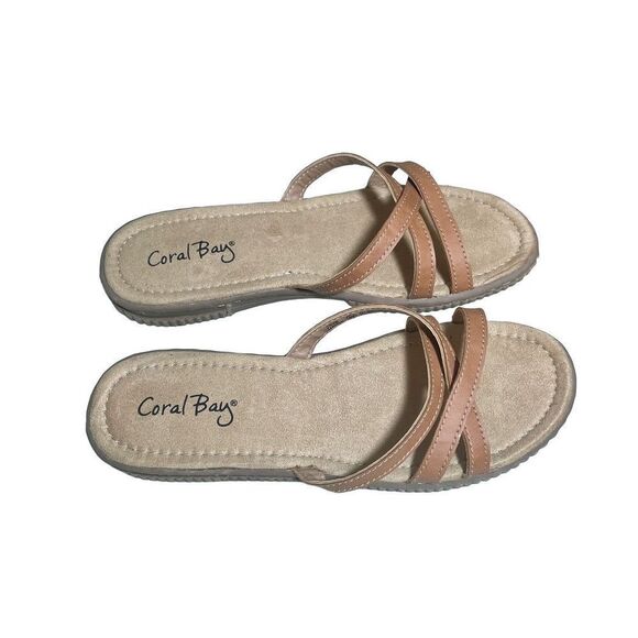 Coral Bay Sandals Slides Maisie Sz 8 - Picture 3 of 5